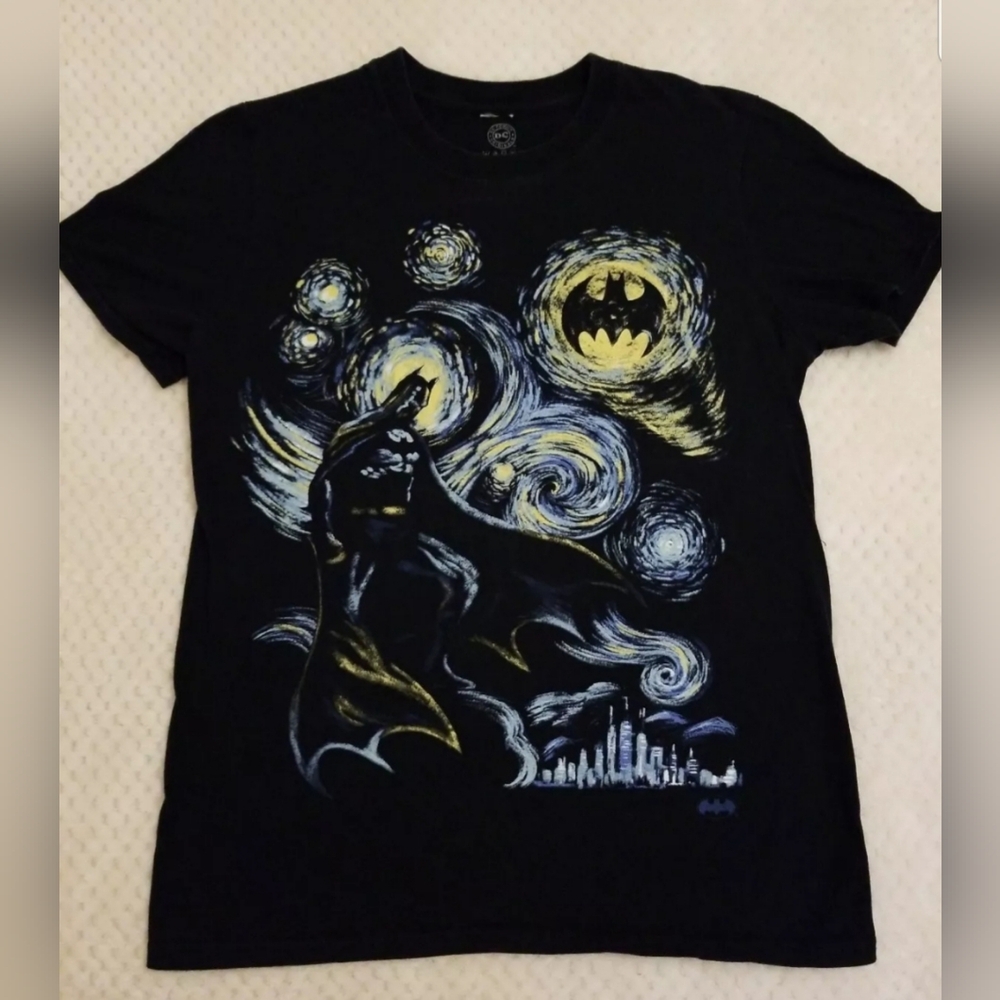 D.C. Comics Batman Van Gogh "Starry Night" Shirt Womens Small
